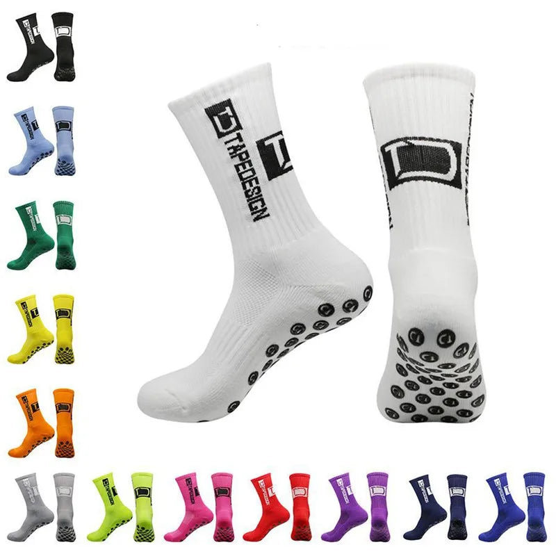 TAPEDESIGN New Anti Slip Football Socks  Soccer Sport Cycling Sport Socks For Kids and Adult Quick Pick Grocers