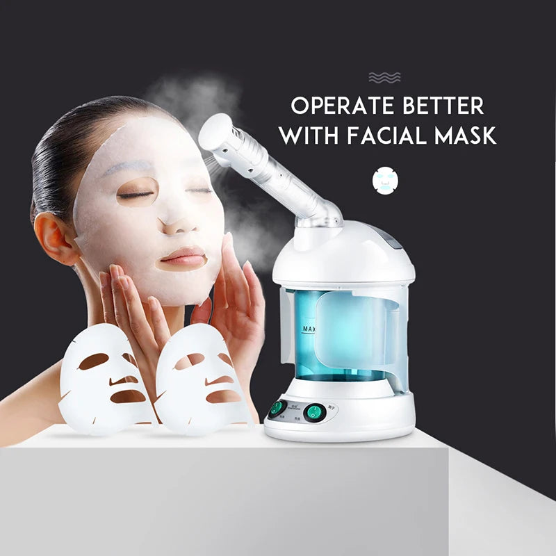 KSKIN Custom Hot Sale Face Mist Spray Portable Facial Steamer For Face Professional Ionic Facial Steamer Quick Pick Grocers