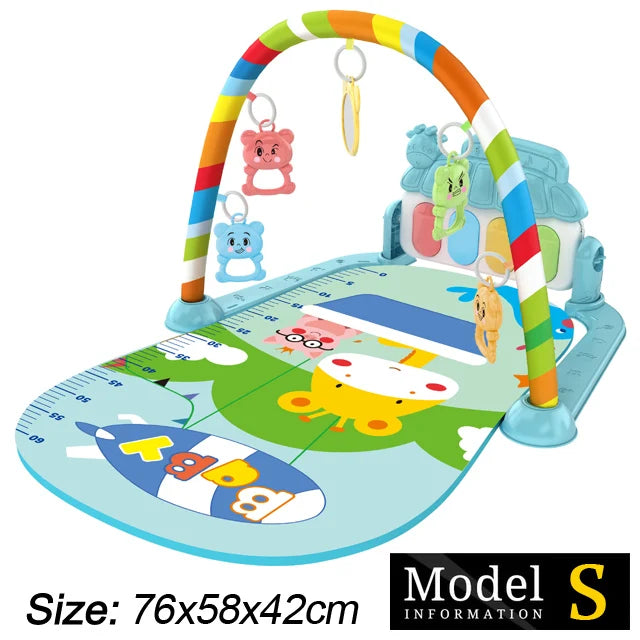 Baby Fitness Stand Music Play Gym Activity Toys Newborn Piano Crawling Blanket Pedal Game Pad Early Education 0-36 Months Gifts Purest Peak