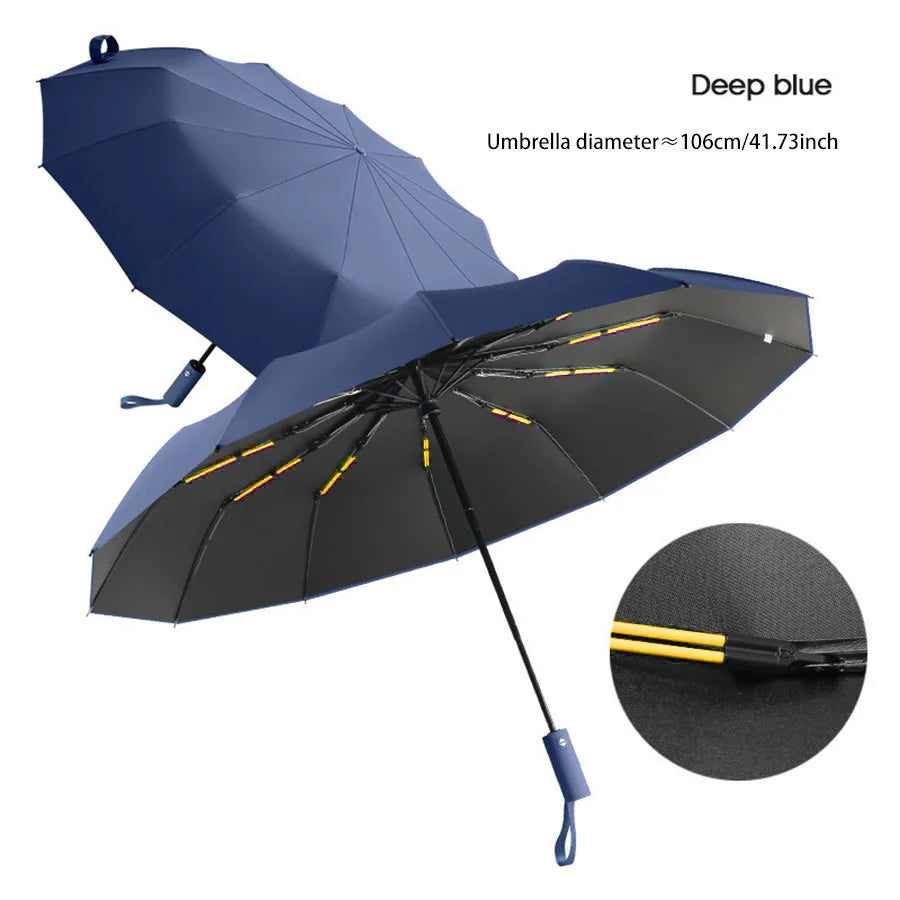 Reinforced 24-Bone Umbrella, Men's Business Strong And Durable Wind-resistant Umbrella, Anti-UV Sunscreen Umbrella Women's Sunny Quick Pick Grocers