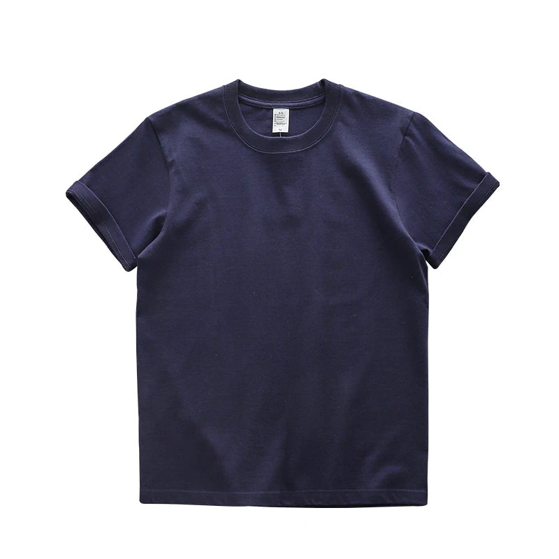 Dukeen 280gsm Oversized Heavy T-Shirt for Men Summer Short Sleeve Tee Cotton Solid Color Top Casual T Shirts One Piece Quick Pick Grocers