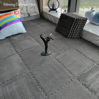 30*30CM Soft Plush Children Kids Rug Play Mat Puzzle Carpet Warm Playmat Interlocking Exercise Tiles Floor Carpet Decoration Mat Quick Pick Grocers