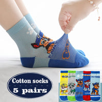 5 Pairs Paw Patrol Kids Socks Cotton Boys Cute Cartoon Socks for Children Baby Casual Socks Spring and Summer Boys Socks Quick Pick Grocers