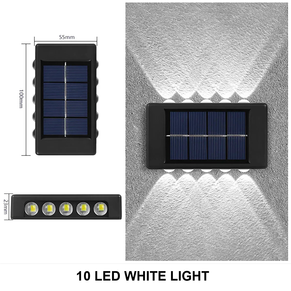 LED Solar Lights Outdoor Solar Wall Lamp Up And Down Light Illuminate for Garden Yard Street Decoration Solar Powered Light Quick Pick Grocers