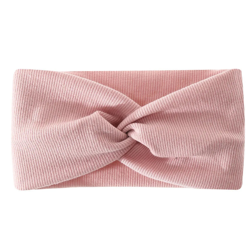 Large Size Baby Headband Girls Yoga Sport Kids Children Adult Women Bandage Solid Twisted Knotted Soft Hair Accessories Turban Purest Peak