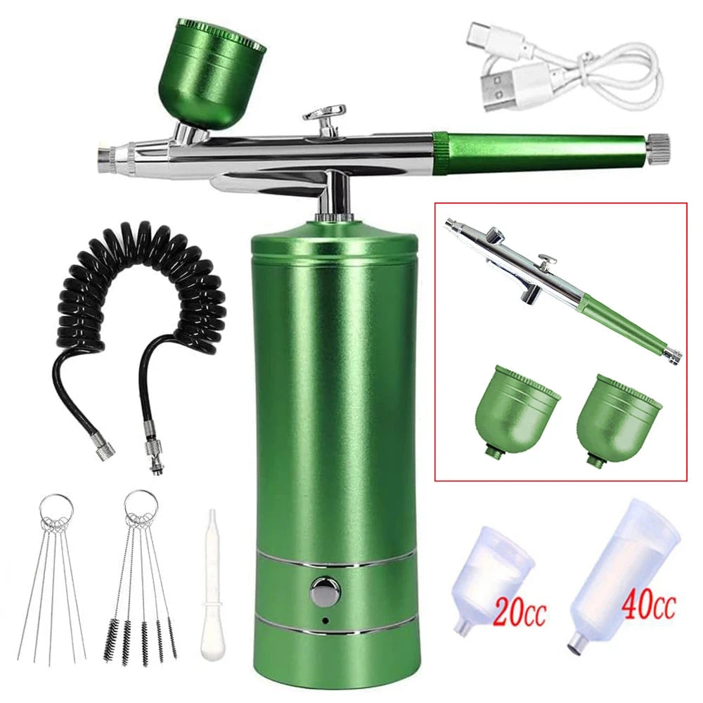 Airbrush Nail with Compressor Portable Air Brush with Compressor For Nails Art Cake Painting Craft Airbrush Nail Art Compressor Econic Blanks