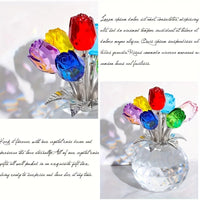 Colourful Rose Bouquet - For Anniversary, Mother's Day, Valentine's Day Crystal Rose Bouquet - Eternal Rose Decorative Gift Quick Pick Grocers