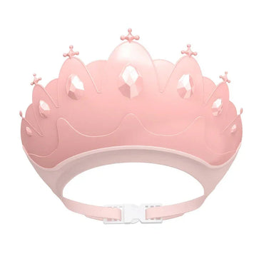 Adjustable Size Children Shampoo Cap Crown Baby Shower Cap Cartoon Bath Visor Infant Hair Shield Ear Protection Waterproof Purest Peak