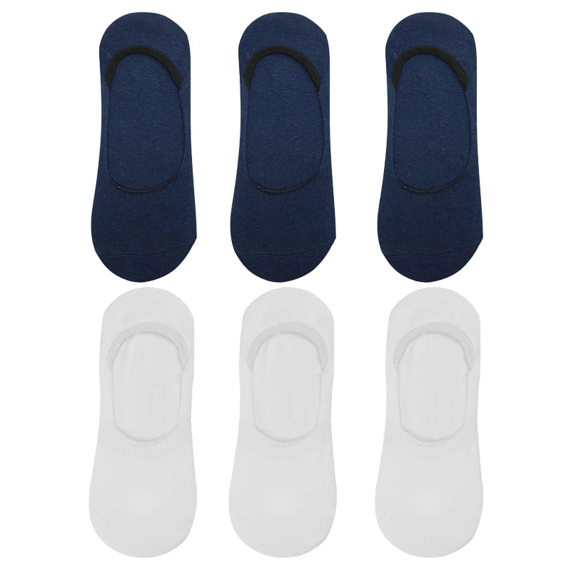 6 Pairs/Lot Men's Bamboo Breathable Invisible Socks Low Cut Casual Cotton Boat Non-Slip No Show High Quality Sock Quick Pick Grocers