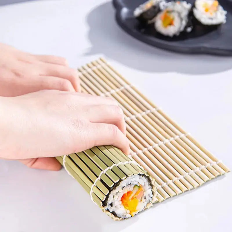 DIY Bamboo Sushi Maker Rolling Mat Sushi Tools Rice Rollers Kitchen Gadget Hand Maker Food Rice Roll Mold Cooking Accessories Quick Pick Grocers