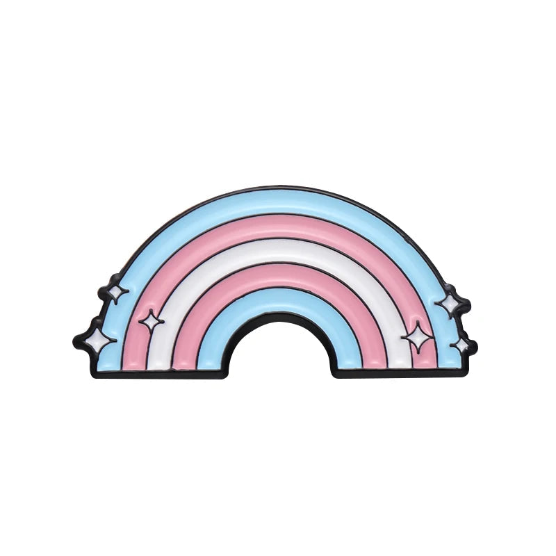 Trans Rights Are Human Right Enamel Pins Custom Trans Women Brooches Lapel Badges Lesbian Gay Jewelry Gift For Loves Friends Quick Pick Grocers