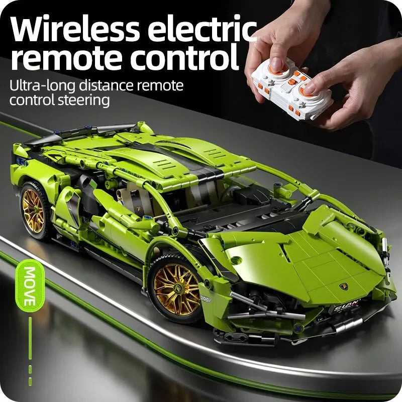 Technical Racing Sport Car 1280PCS Model Building Blocks City Mechanical Speed Vehicle Supercar Brick Puzzle Toys Kid Adult Gift Purest Peak Salt