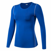 Base Layer Fitness Sport Shirt Quick Dry Women long Sleeves Top Gym jogging lady T-shirt Train Workout Clothing White Yoga Shirt Quick Pick Grocers