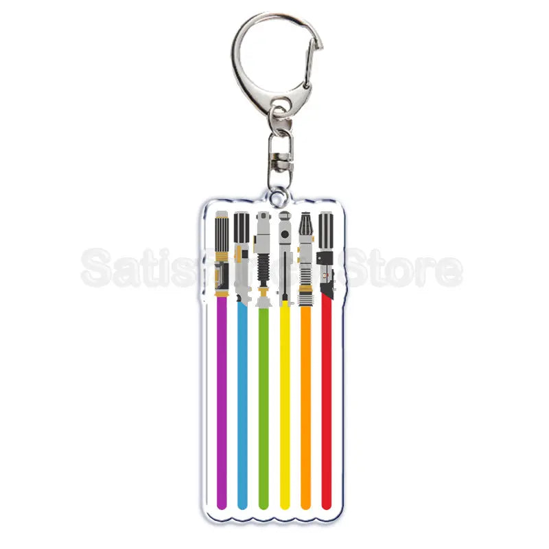Gay Pride LGBT Rainbow Acrylic Keychain LGBTQ Transparent Double Sided Key Chain Key Ring Lesbian Keychains for Friends Gift Quick Pick Grocers