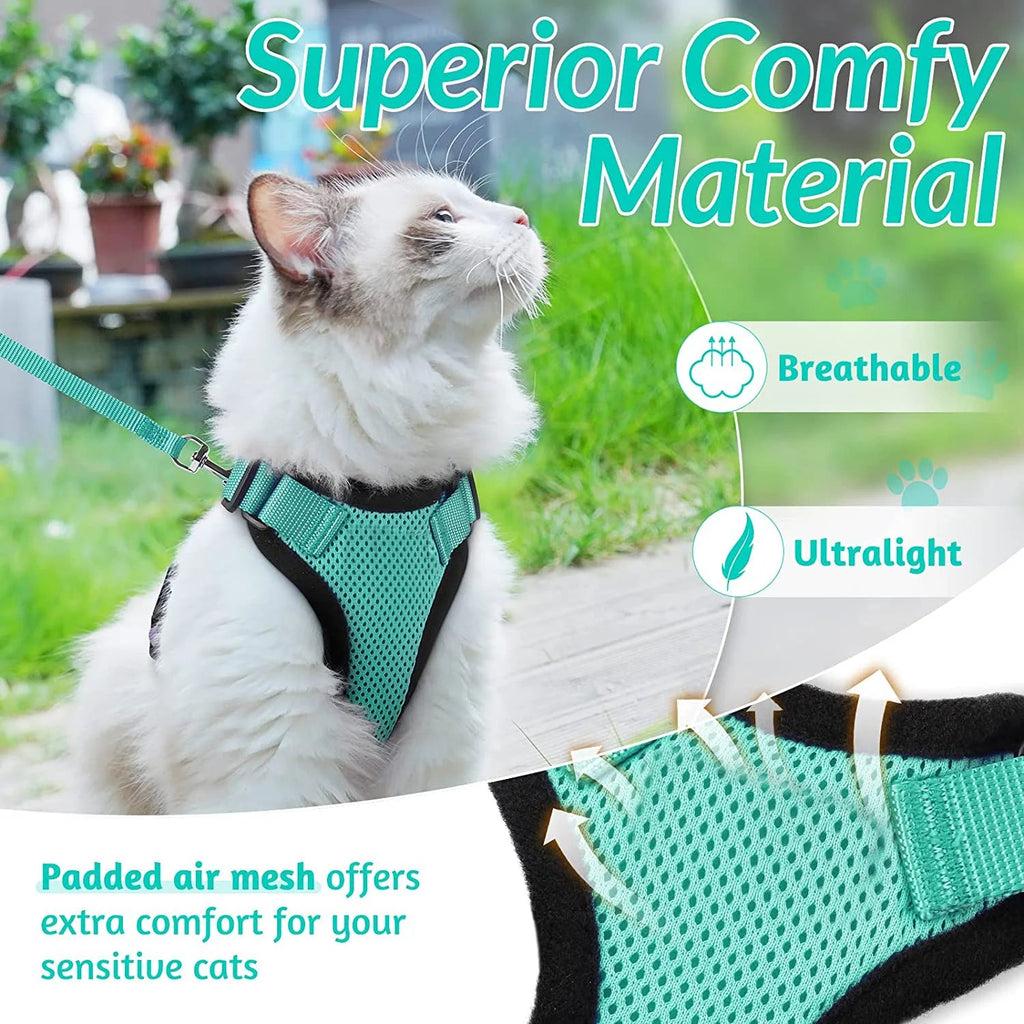 Cat Harness and Leash for Walking, Escape Proof Soft Adjustable Vest Harnesses for Cats, EasyControl Econic Blanks
