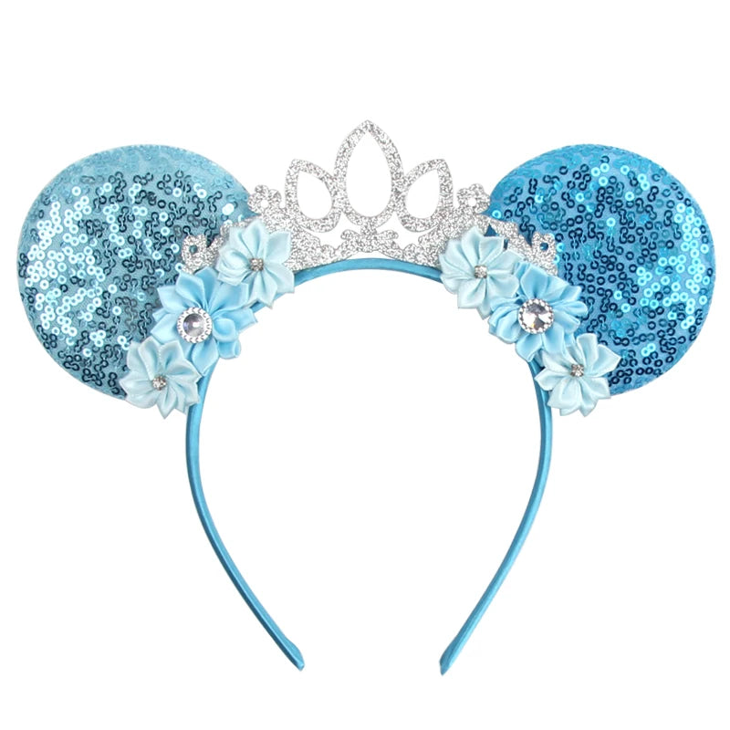 New Christmas Halloween Mouse Ears Headband Cartoon Sequin Bows Headband Birthday Party Princess Cosplay Costume For Women Adult Quick Pick Grocers