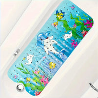 1pc Cartoon Extra Long Bathtub Mat 40x100cm Non Slip Bath Mat for Bathroom Tubs Shower Mats with Suction Cups & Drain Holes Quick Pick Grocers
