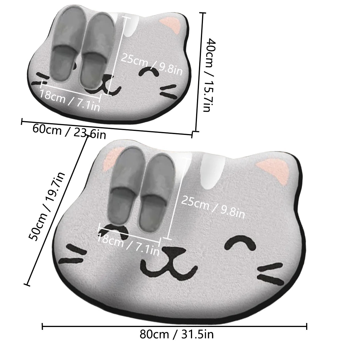Thickened special-shaped bathroom absorbent floor mat flannel toilet mat shower room non-slip and dirt-resistant foot mat Quick Pick Grocers
