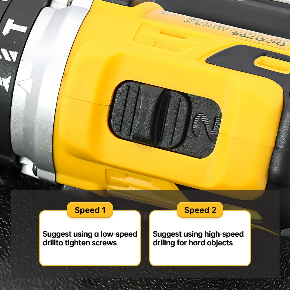 Dewalt DCD796 Compact Cordless Brushless Impact Drill LED Light Powerful Multi-functional Electric Power Tool 20V Battery Quick Pick Grocers