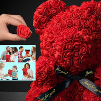 2026 Artificial Flower Eternal Rose Teddy Bear for 520 Mom Mother's Day Birthday Valentine's Day Anniversary Gifts & Decorations Quick Pick Grocers