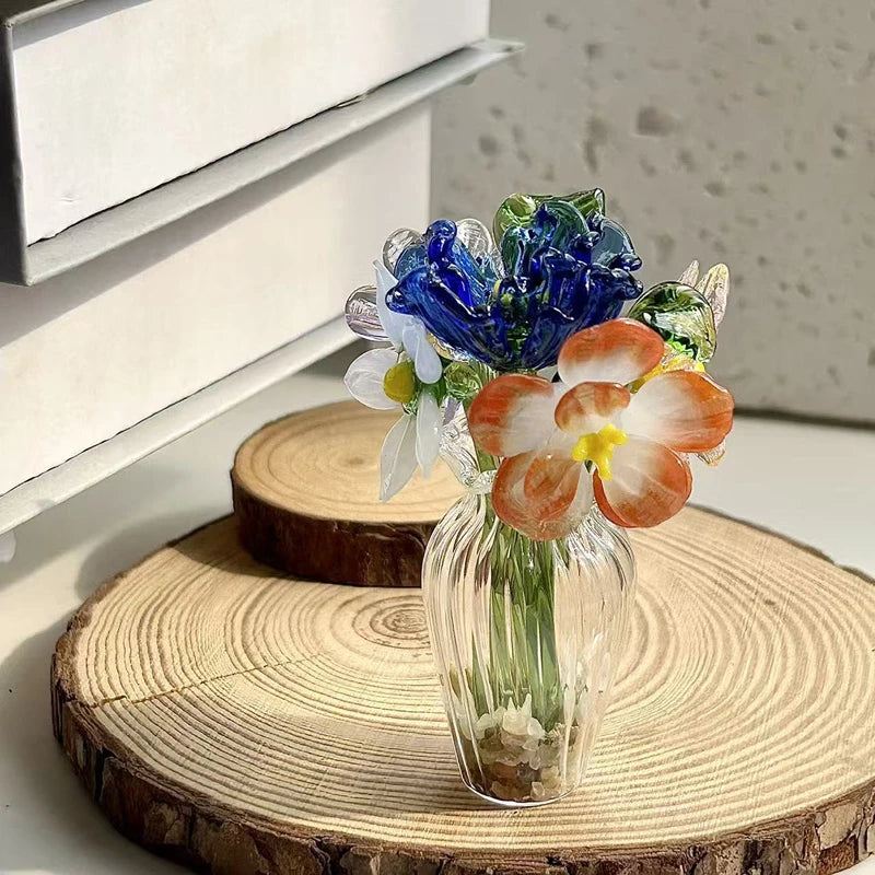 Tulip Glass Ornament Simulated Flower Bouquet Gift Healing Series Girlfriend Life Is One Thousand Times Spring and Bright Quick Pick Grocers