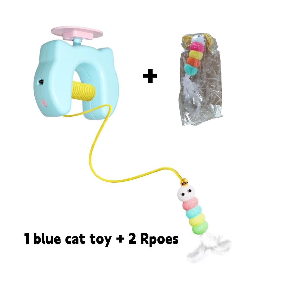 New Type Of Electric Cat Toy with 2 Ropes Smart Hanging Door Auto Swing Feather Toy A Self-entertainment And Cat-teasing Wonder Quick Pick Grocers