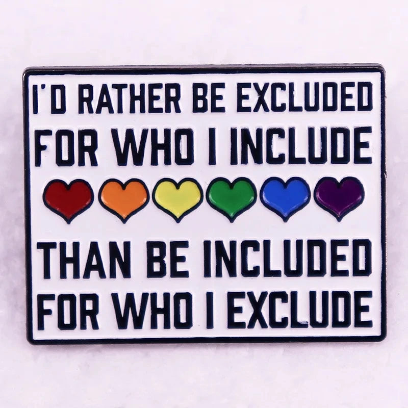 Rainbow LGBT Encourage Letters Metal Enamel Badge Gay Lesbian Asexual Transgender Adaptive Lapel Pin Jewelry Gifts Accessories Quick Pick Grocers
