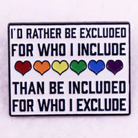 Rainbow LGBT Encourage Letters Metal Enamel Badge Gay Lesbian Asexual Transgender Adaptive Lapel Pin Jewelry Gifts Accessories Quick Pick Grocers