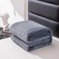 2025 new solid color simple plush blanket multi-functional Farley plush thickened warm blanket Purest Peak