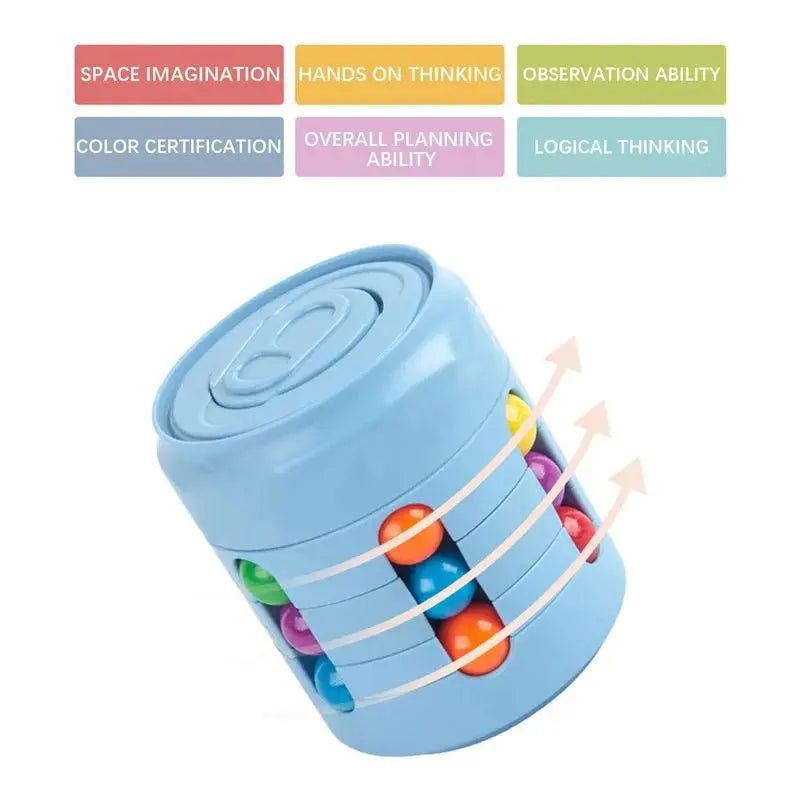 Multiple Functions Fidget Spinner Magic Colorful Beans Finger Spinning Relieves Stress Decompression Tool For Children And Adult Quick Pick Grocers