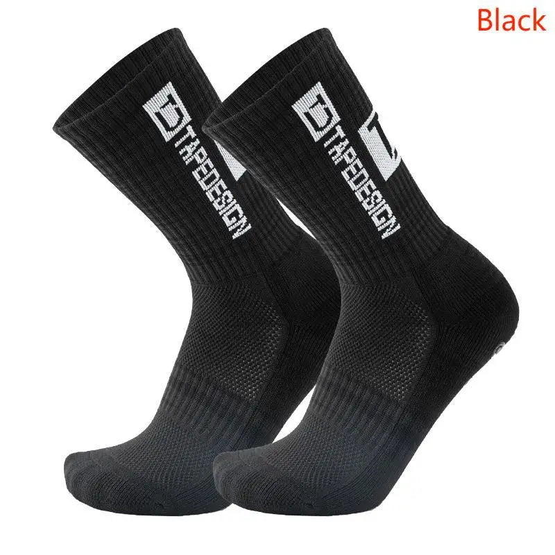TAPEDESIGN New Anti Slip Football Socks  Soccer Sport Cycling Sport Socks For Kids and Adult Quick Pick Grocers