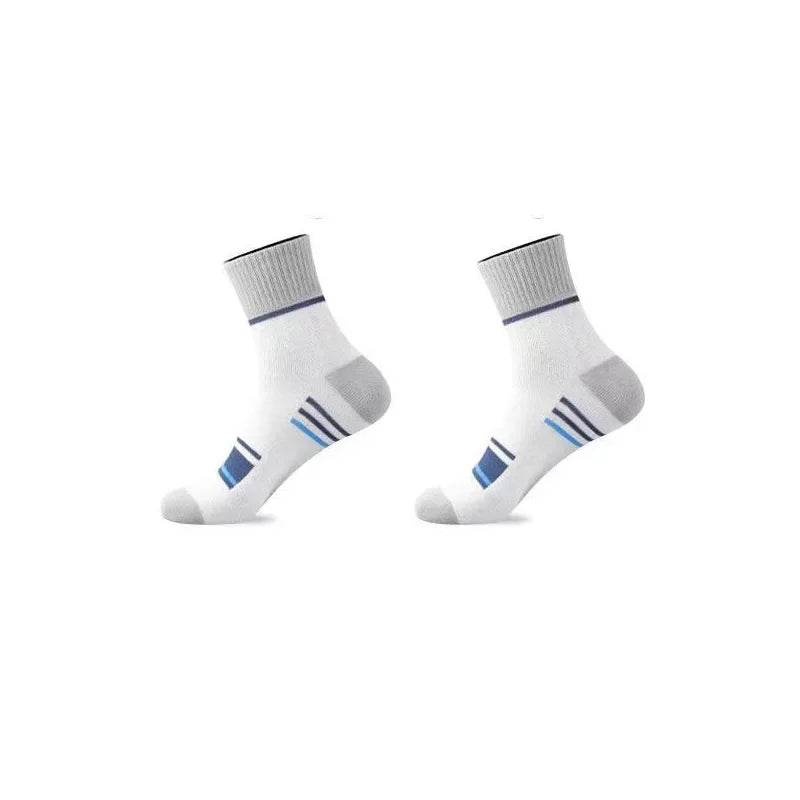 Men's Pure Cotton Socks Spring Striped Casual Socks Men's Anti-odor Antibacterial Business Socks High Quality Sports Sock Meias Quick Pick Grocers