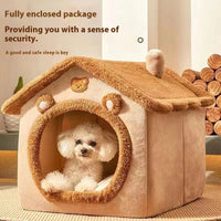 All Season Dog House Style Bed - Removable Washable Pet Bed for Small Dogs Teddy Winter Warm Cat Dog House Quick Pick Grocers
