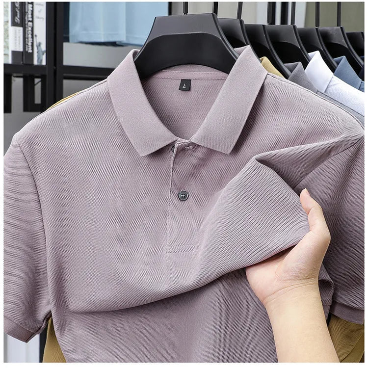Men's 100% Cotton Polo Shirt - Summer Casual Breathable Tee,19 Colors,Ideal for Golf and Sports,Business Casual,Silk-Like Finish Quick Pick Grocers