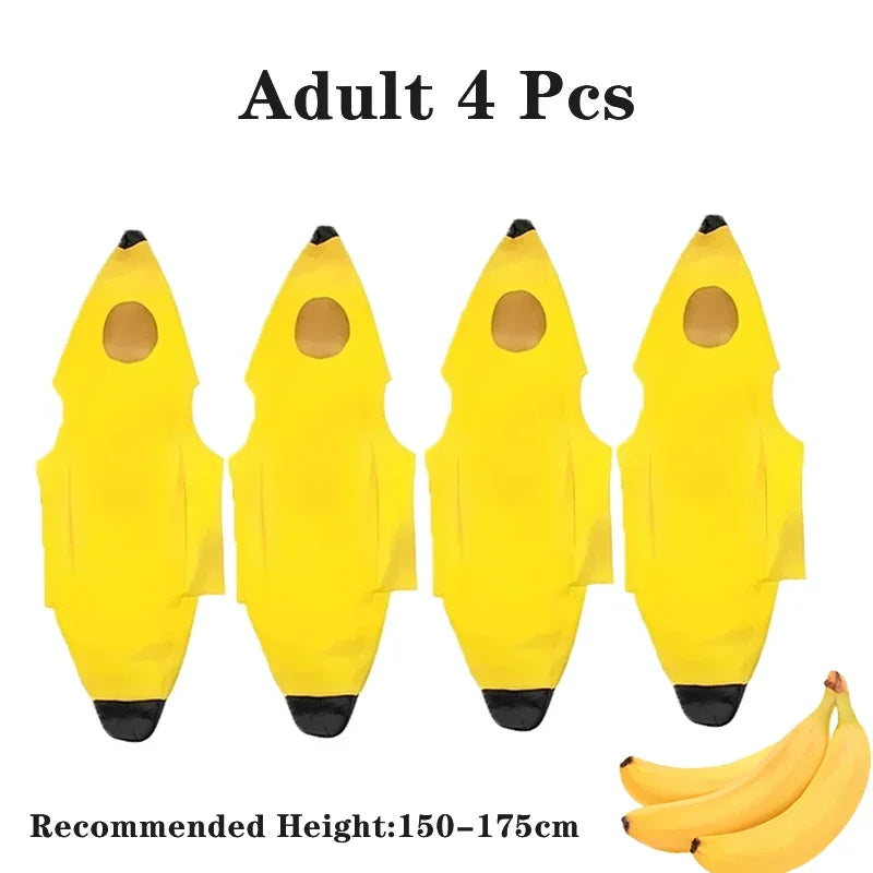 Child/Adult Banana Cosplay Halloween Christmas  Costumes Performance Costume Fruit Banana Costume Performance  Costume Quick Pick Grocers