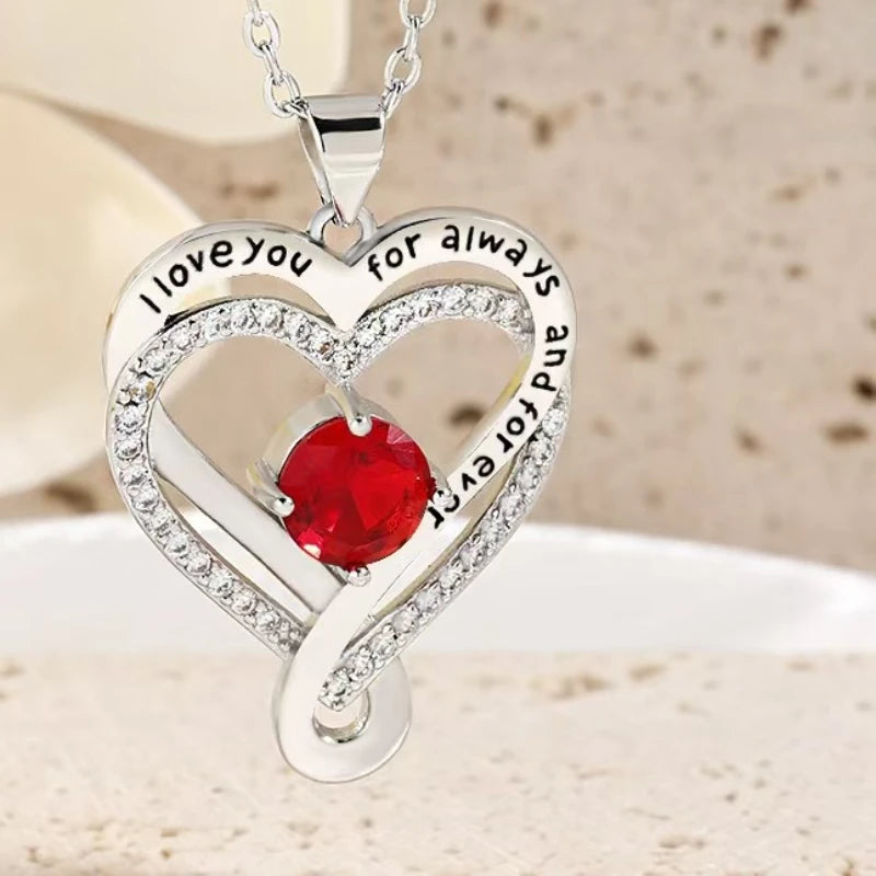 Elegant Style Heart shaped Pendant Necklace Hollow Design Mother's Day Gift Party Suitable for Best Friends Without Box Quick Pick Grocers