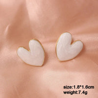 Pure White Women's Dangle Earrings Blooming Flower Acrylic Enamel Butterfly Imitation Pearl Heart Hanging Earrings Elegant brinc Econic Blanks