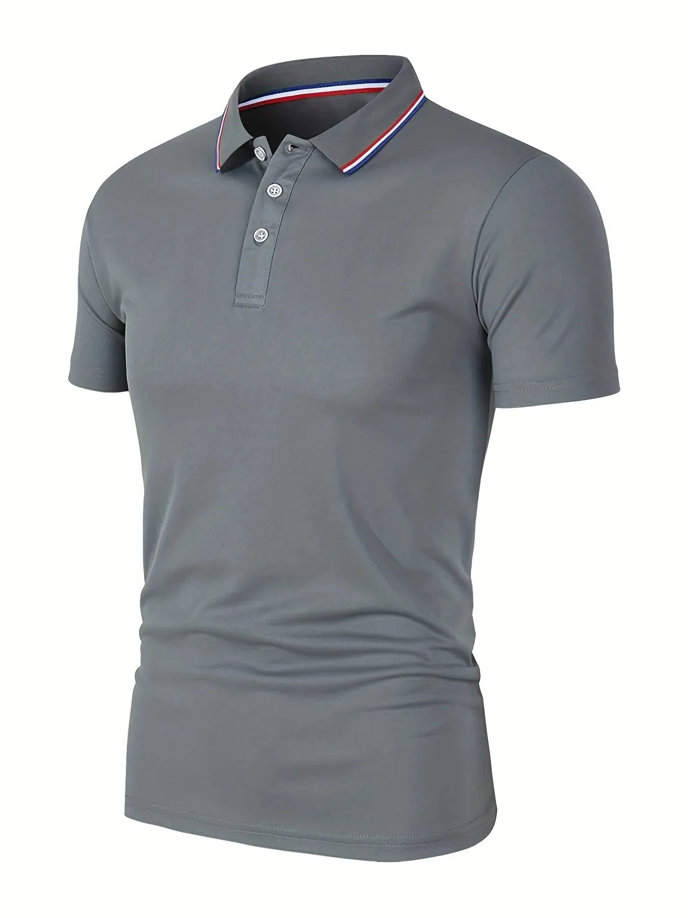2025 Hot Sale Men's Summer Casual Breathable Comfortable Polo Shirt Men's Solid Color High Quality Short Sleeve T-Shirt Quick Pick Grocers