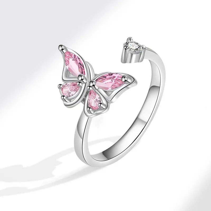 VENTFILLE 925 Sterling Silver Sunflower Diamond Zircon Rotatable Ring For Women Gift Relieve Stress Ring Jewelry Wholesale Quick Pick Grocers