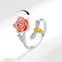 VENTFILLE 925 Sterling Silver Sunflower Diamond Zircon Rotatable Ring For Women Gift Relieve Stress Ring Jewelry Wholesale Quick Pick Grocers
