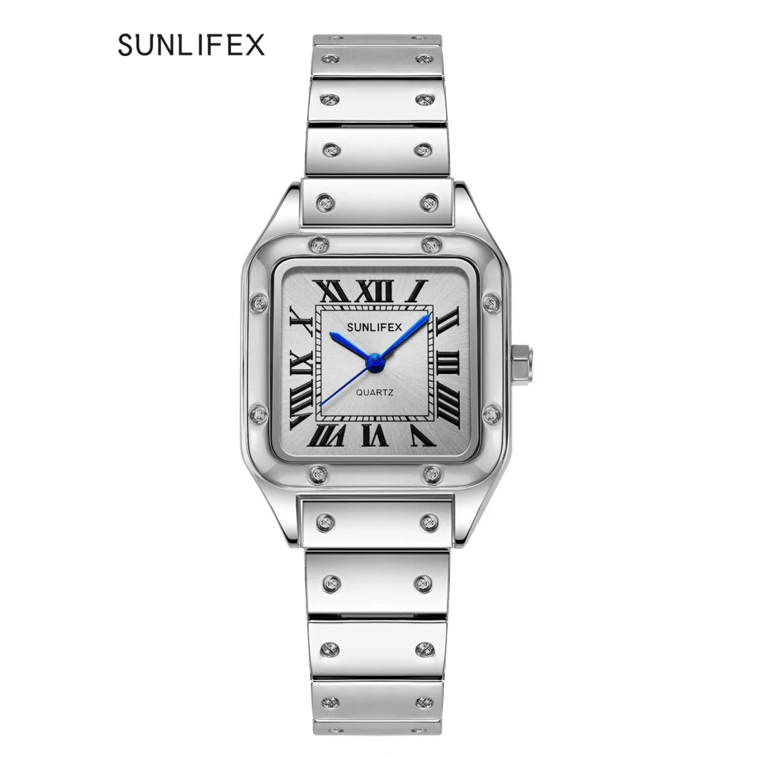 Square Women Watches Ladies Quartz Watch Female Wristwatch Stainless Steel Bamboo Strap Casual Lady Clock Watch Relogio Feminino Quick Pick Grocers