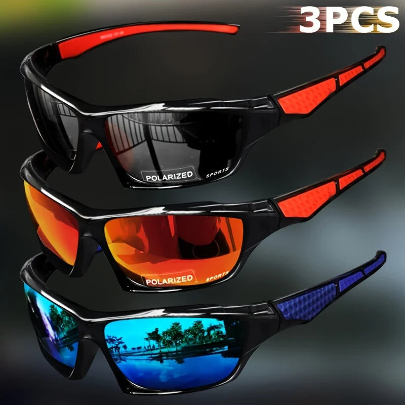 1/3PCS Sports Polarized Sunglasses for Men Lightweight Night Vision Male Shades Cycling Driving Fishing Fashion Mirror Sunglass Quick Pick Grocers