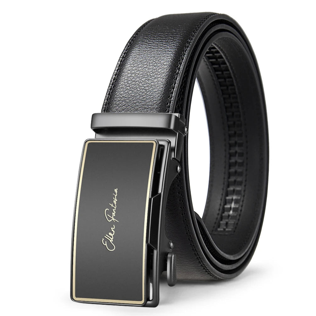 Fashion Designer Belt for Men High Quality Genuine Leather Men Belt Alloy Buckle Automatic Belt Business Belt Men Quick Pick Grocers