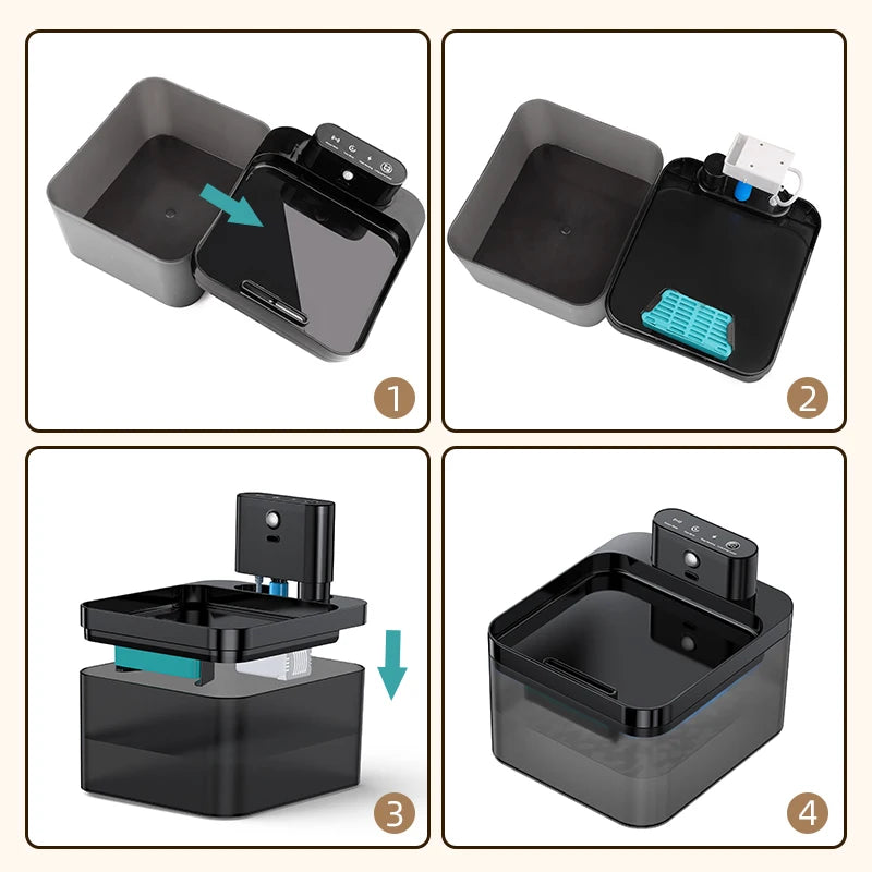 ROJECO Water Fountain Replaceable Filter For 2.2L Wireless Cat Water Foutain Filters Cats Drinkers Pet Water Purifier Filters Quick Pick Grocers