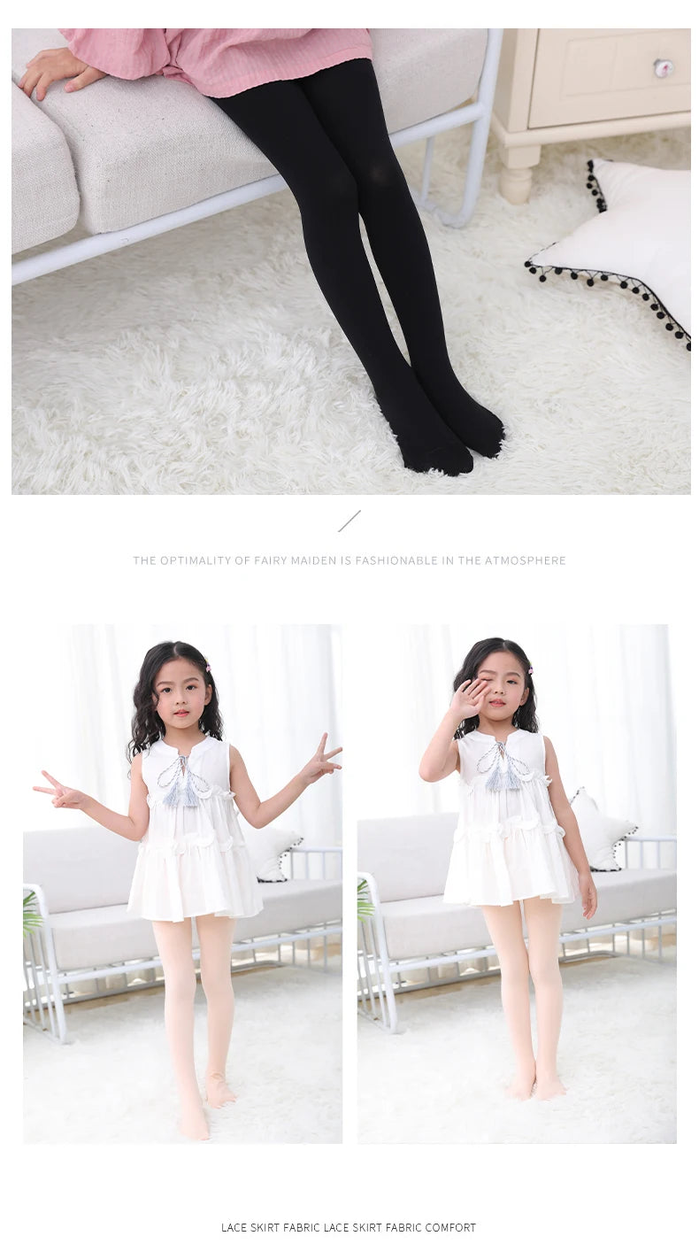 Spring/autumn candy color child tights for baby girl kids velvet white pantyhose stockings for infant student ballet dance socks Quick Pick Grocers