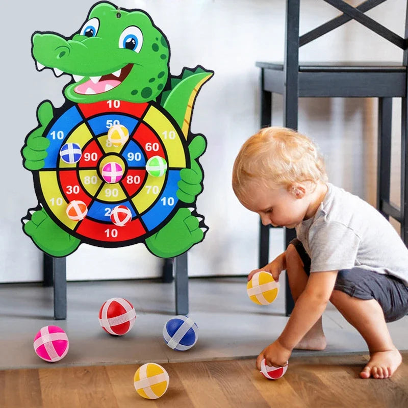 Educational Games Dart Board Baby Toy Stickey Ball Dart Indoor Sports Child Montessori Games for Children 3 to 7 Years Quick Pick Grocers