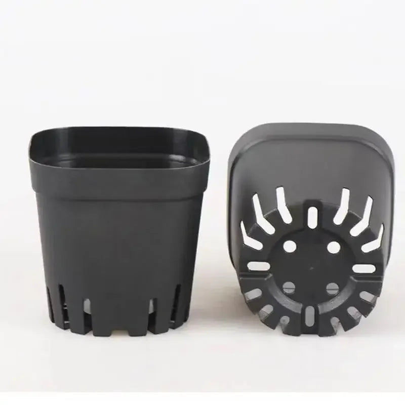 Seedling Pots 50Pcs Square Plant Seeding- Planting Cup Plastic Deep Nursery Tree Pot Flower Plant Container Pot Garden Grow Quick Pick Grocers