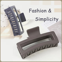 Fashion 13CM Oversized Solid Color Square Frosted Hair Shark Clip Headdress Hair Accessories Suitable For Women Girls Thick Hair Quick Pick Grocers