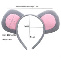 Mouse Costume Set Ears Headband Nose Tail and Bow Tie Animal Fancy Dress Kit Party Accessories Halloween Birthday Quick Pick Grocers