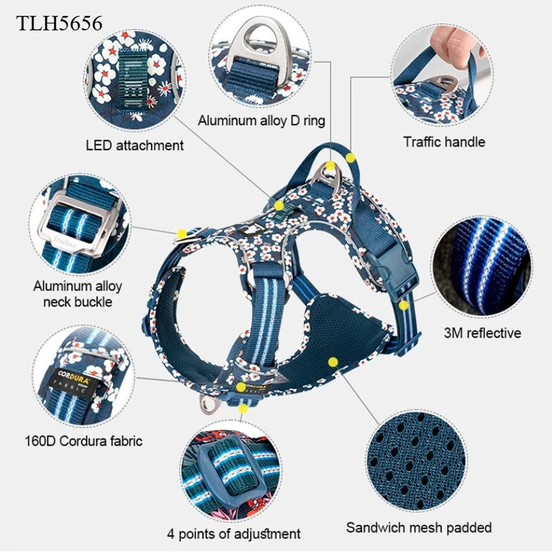 Truelove Pet harness Fashionable Nylon Durable Dog Harness Reflective Breathable Padded Training Vest Luxury Pet Accessories Quick Pick Grocers